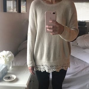 Adorable Urban Outfitters Lace Detail Sweater